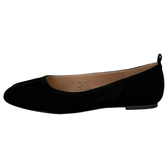 Journee Collection Tannya Black Microsuede Womens Flats Size 8.5M - Picture 3 of 10